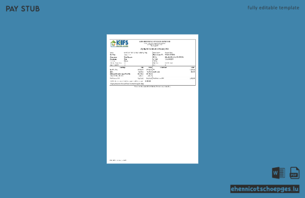 KIFS Housing Finance Gehaltsabrechnungsbeispiel (Vorschau)